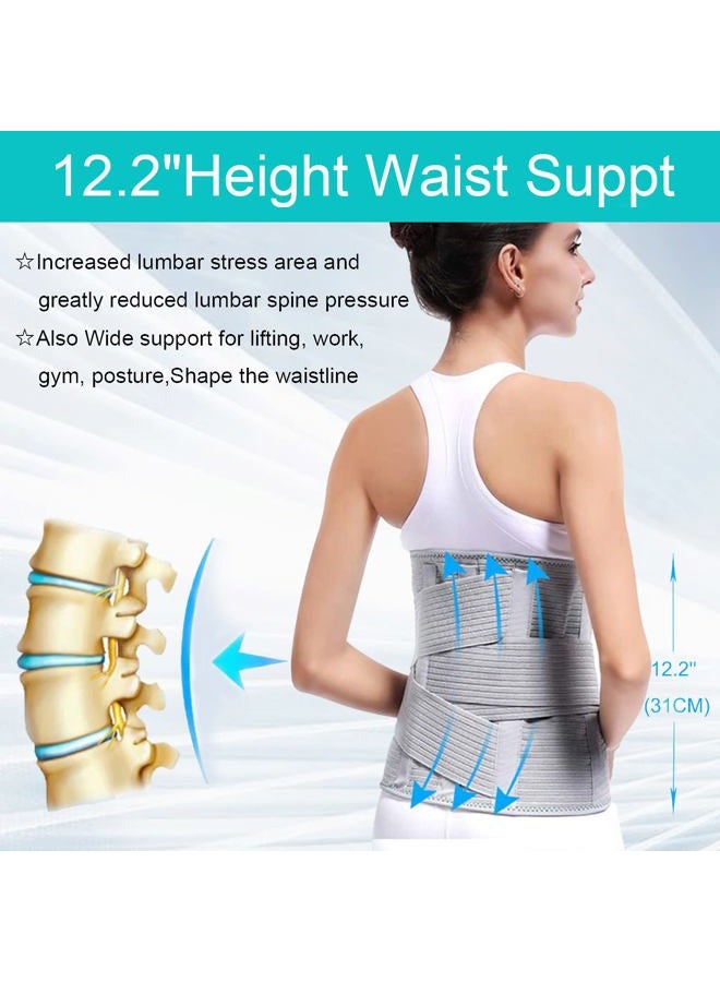 TANDCF Lumbar Support Back Brace Belt for Lower Back Pain Posture Corrector and Stabilizer with Dual Adjustable Straps (30"-34" waist) - Image 4