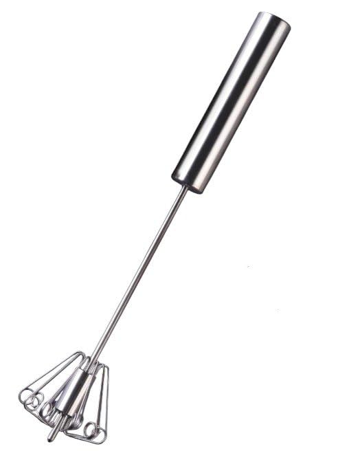 SADRUCHI SADRUCHI Stainless Steel Hand Push Rawai Whisk Blender Egg Beater LassiButter Milk Mixer Power Free Automatic Mixer Stirrer Versatile Kitchen Tool for Blending Whisking  - Image 1