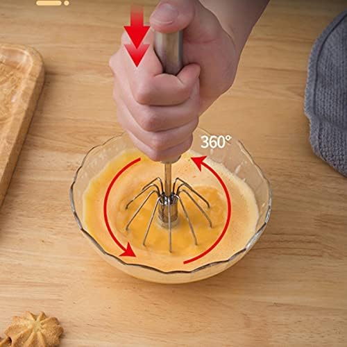 SADRUCHI SADRUCHI Stainless Steel Hand Push Rawai Whisk Blender Egg Beater LassiButter Milk Mixer Power Free Automatic Mixer Stirrer Versatile Kitchen Tool for Blending Whisking  - Image 4