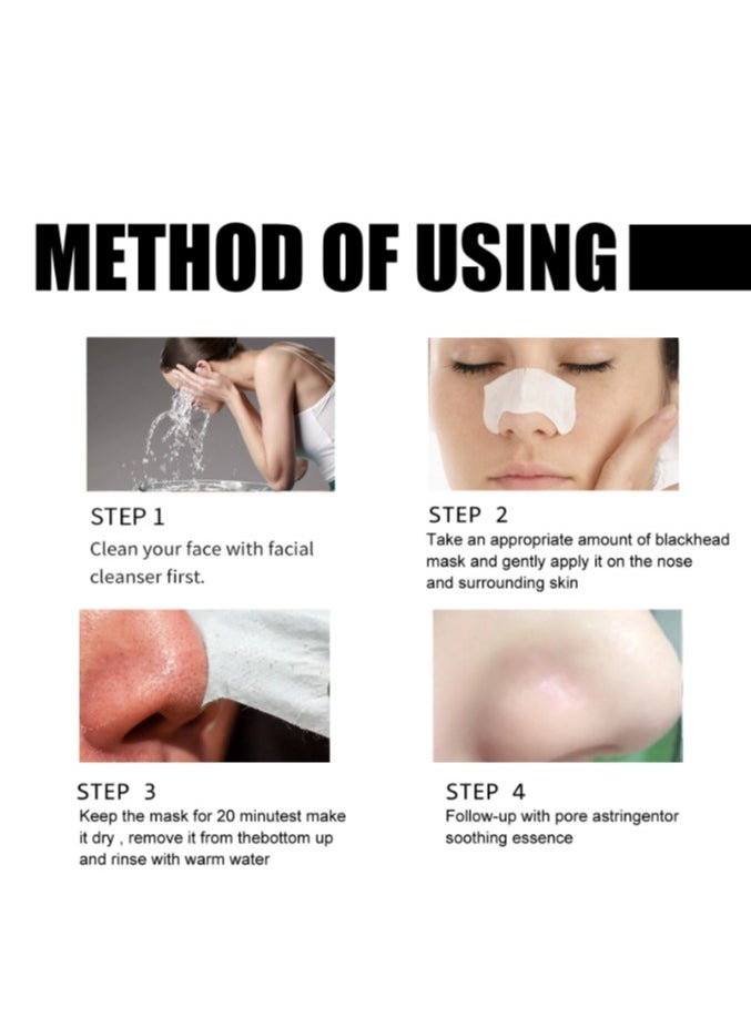 EELHOE - Nose Pore Strips Gentle In Blackhead Remover Mask Wrinkle & Dark Circles Facial Pore Cleanser Purifying Face Mask Nose Strips 30G - Image 1