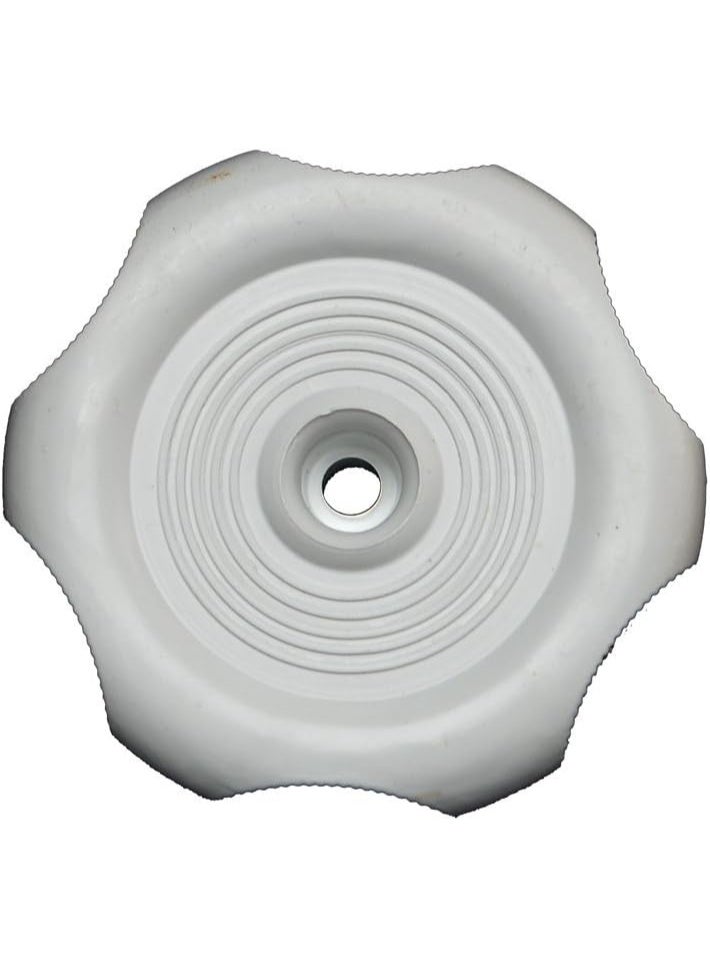 RV Designer H717, Plastic Window Knob, 2-1/4 inch Diameter, 1 inch Shaft, White, Interior Hardware