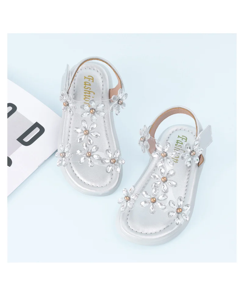 مارك وميا صنادل مارك وميا بتطريز زهري فضي