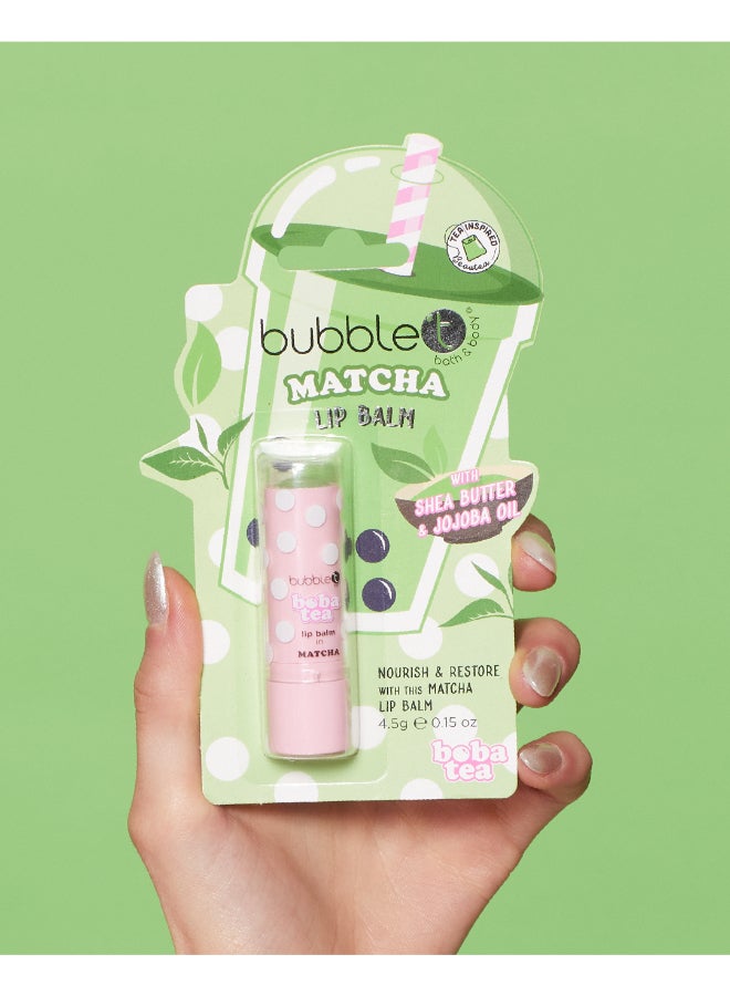 Bubble T Nourishing Matcha Lip Balm - Protects & Hydrates Lips, Infused with a Unique Green Tea Scent (10 ml) - Image 2