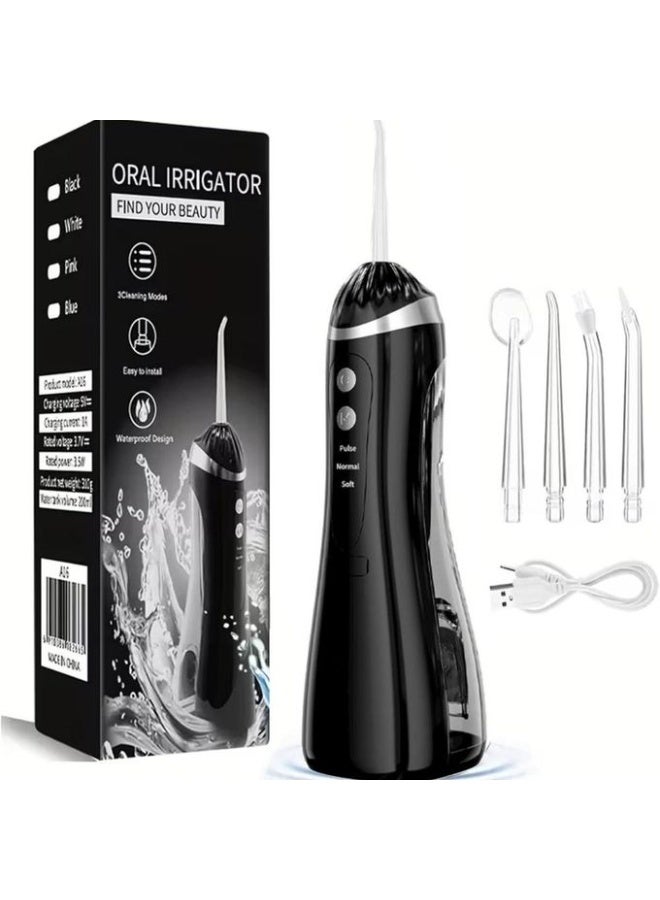Professional cordless water flosser for teeth with 3 modes and 4 interchangeable heads, rechargeable and waterproof, portable design for home and travel, provides deep cleaning. - Image 3
