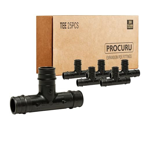 PROCURU 25Pack PROCURU 34Inch Tee Expansion PEXA F1960 Plumbing Fitting Certified Safe - Image 1