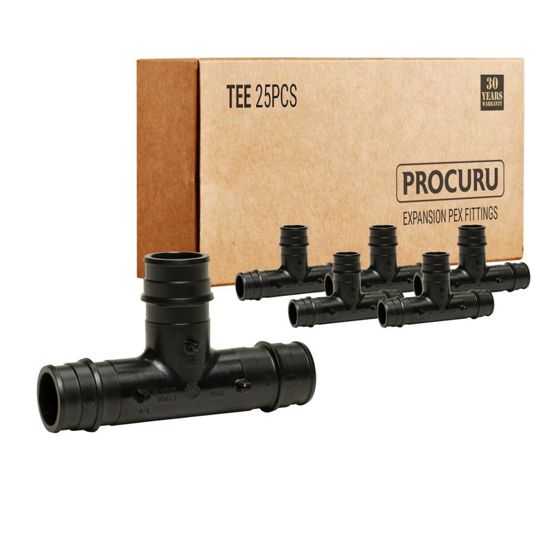 PROCURU 25Pack PROCURU 34Inch Tee Expansion PEXA F1960 Plumbing Fitting Certified Safe - Image 2