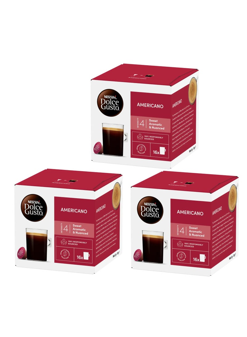 Nescafé Americano Coffee 16 Capsules Pack of 3