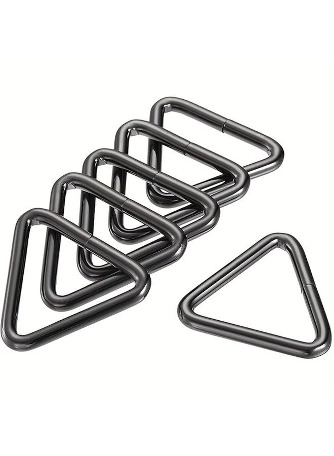 25mm Zinc Alloy Triangle Ring Buckle Split 6pcs Hardware Accessories Black - Image 2