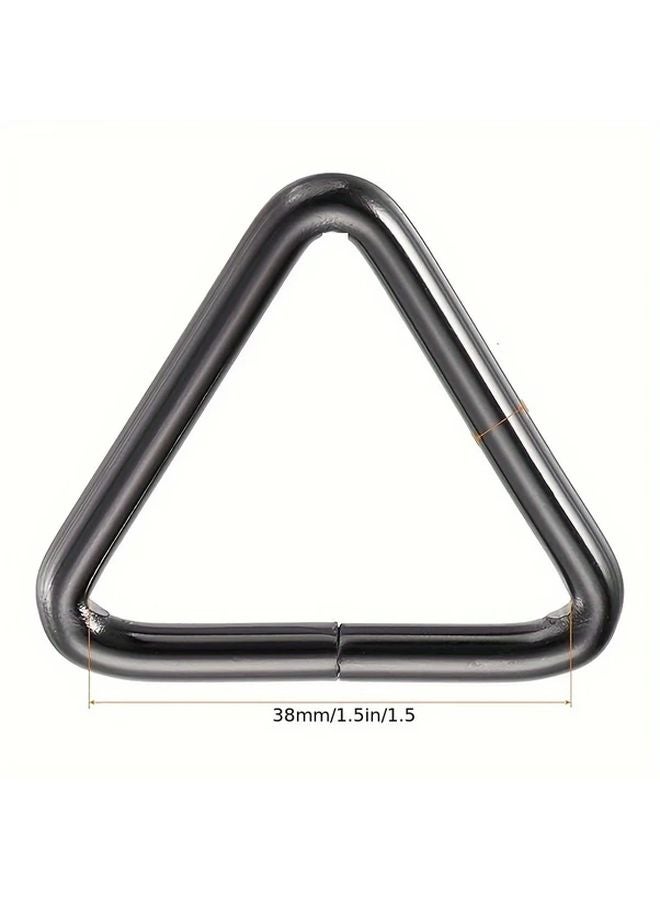 25mm Zinc Alloy Triangle Ring Buckle Split 6pcs Hardware Accessories Black - Image 3