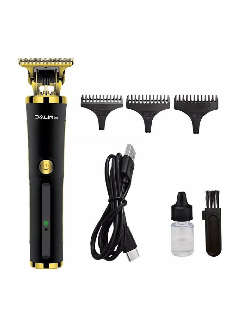 Daling push shear DL 1513 Rechargeable hair trimmer Cordless 60 Minutes Runtime Beard Trimmer for Men (Black) - Image 2