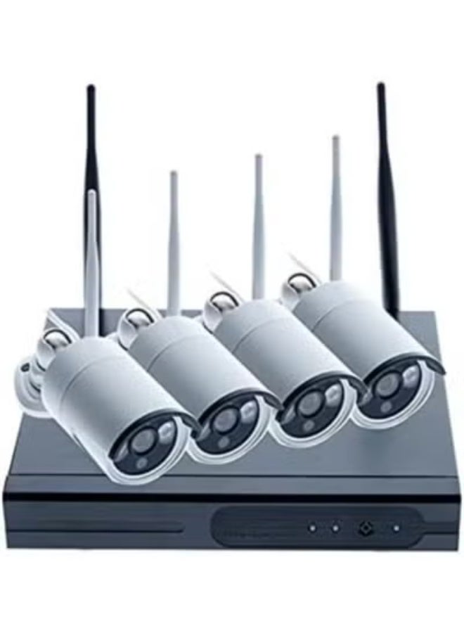 نظام كاميرات أمان لاسلكي 4 قنوات HD – مجموعة مراقبة منزلية ومكتبية موثوقة - Image 3