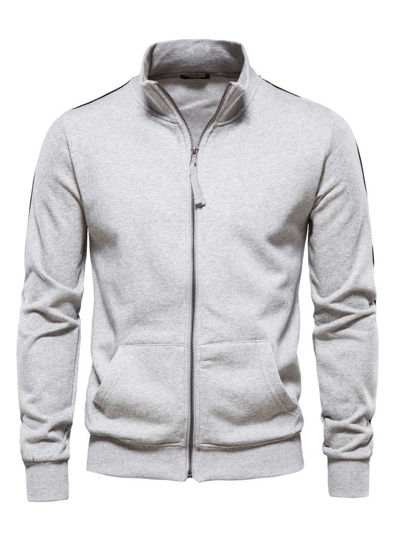 KUYING - Zipper Cardigan Stand Up Collar Casual Sports Top - Image 1