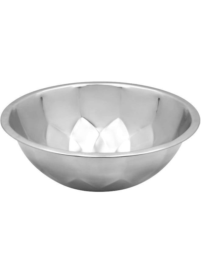 RAJ RK Stainless Steel Diamond Bowl, 38 Cm, RK0122, Mixing Bowl, Baking Bowl, Storage Bowl, Serving Bowl, Grey - Image 1