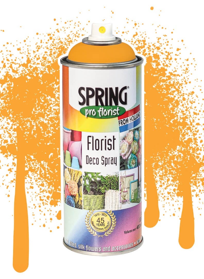SPRING Spring Color Spray Melon, 400ml, High-Quality Floral Spray for Fresh or Artificial Flowers 