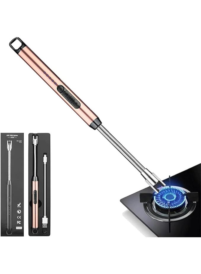 ولاعة كهربائية قابلة للشحن عبر USB Type-C باللون الذهبي - Image 1