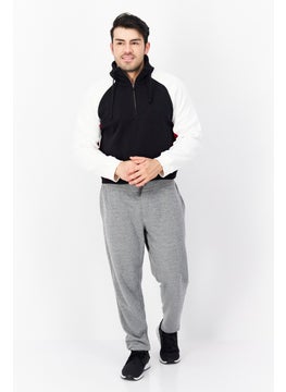 French Connection Men Hooded Colorblock Full Zip Sweatshirt, Black  - Image 3