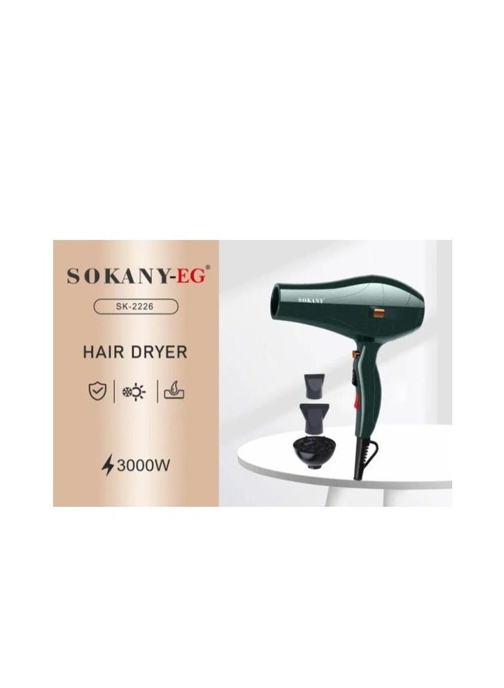sokany SK-2226 Sokany Hair Dryer 3000 Watt - Image 2