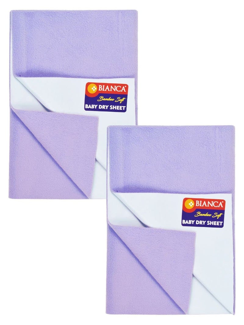 BIANCA Soft Bamboo Baby Dry Sheet, Mattress Protector -2pc Small (smartdry) | Waterproof & Breathable Anti Bacterial | Baby Dry Sheet & Mattress Protector. Smart Dry-Violet - Image 1