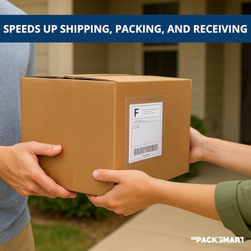 US PACK SMART 200 Units, 6"x8.5" Clear Packing List Shipping Pouches – Heavy Duty Self-Sealing Adhesive Envelopes, Waterproof & Tear-Proof – Ideal for Labels, Invoices & Documents - Image 2