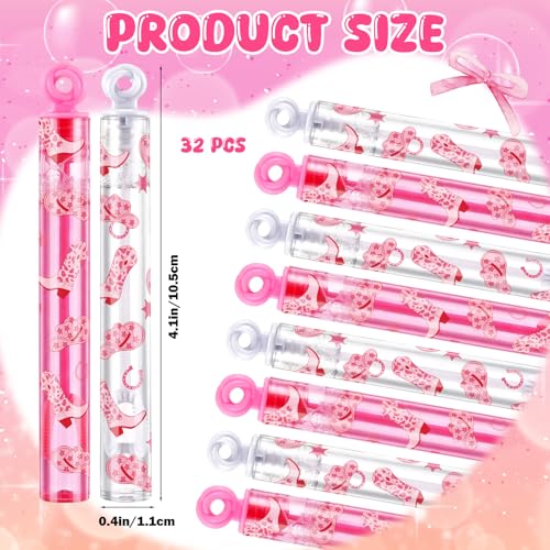 Rotatingpals 32 Pcs Western Cowgirl Themed Bubble Wands Bubbles Party Favors for Adult Summer Activity Birthday Party Goodie Bag Stuffers Gifts Wedding Supplies - Image 5