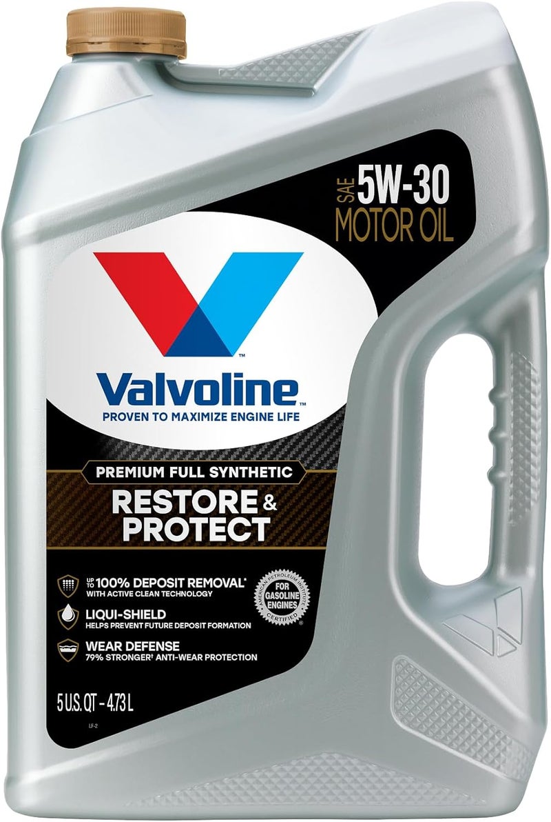 فالفولاين زيت محرك Restore & Protect الصناعي الكامل، تركيز 5W-30، سعة 5 لترات - Image 1