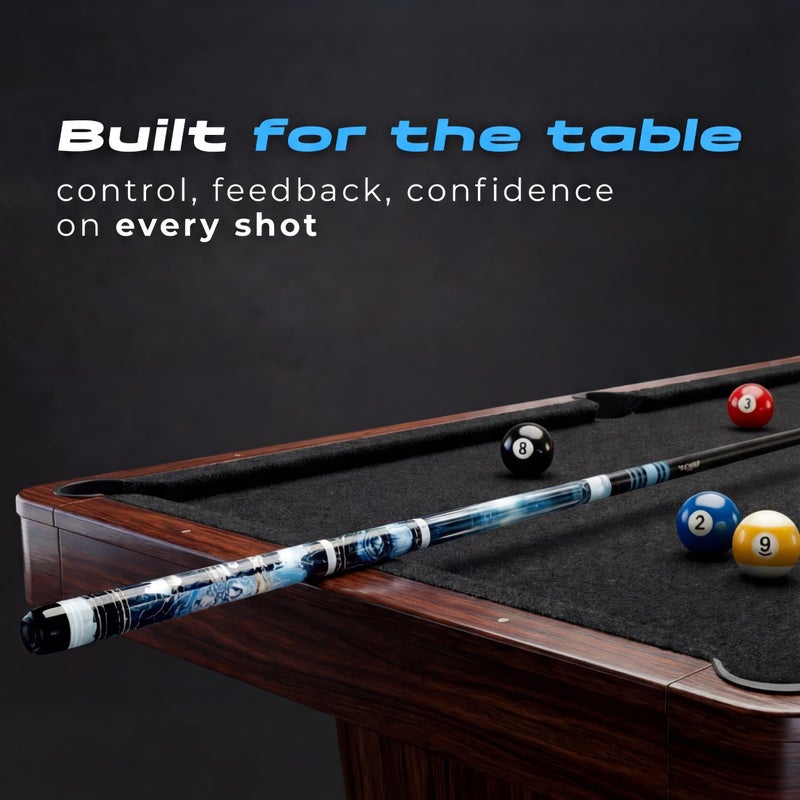 IgnatGames 2-Pieces Pool Cue Stick - 58" Premium Canadian Maple Billiard Pool Sticks for Adults with New AirStrikeÂ® Shaft and Premium Case + Billiard Accessories 2in1 Pocket Chalker & Tip Shaper - Image 4