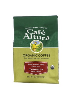 Cafe Altura Cafe Altura, Organic Coffee, Italian Style, Whole Bean, French Roast, 20 oz (567 g)  - Image 1