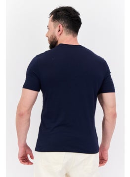 Ben Sherman Men Crew Neck Short Sleeves Brand Logo T-Shirt, Navy  - Image 3