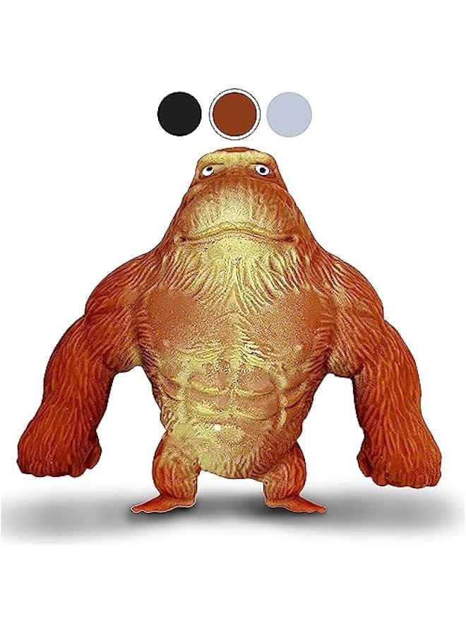 Squishy Monkey Toy Stretchy Monkey Squishies Stress Balls for Kids (1-Pack) Squishy Fidget Toys Monkey Splat Toy Stress Relief Toy Autism Sensory Toys for Autistic Children Party Favors (Brown)  - Image 1