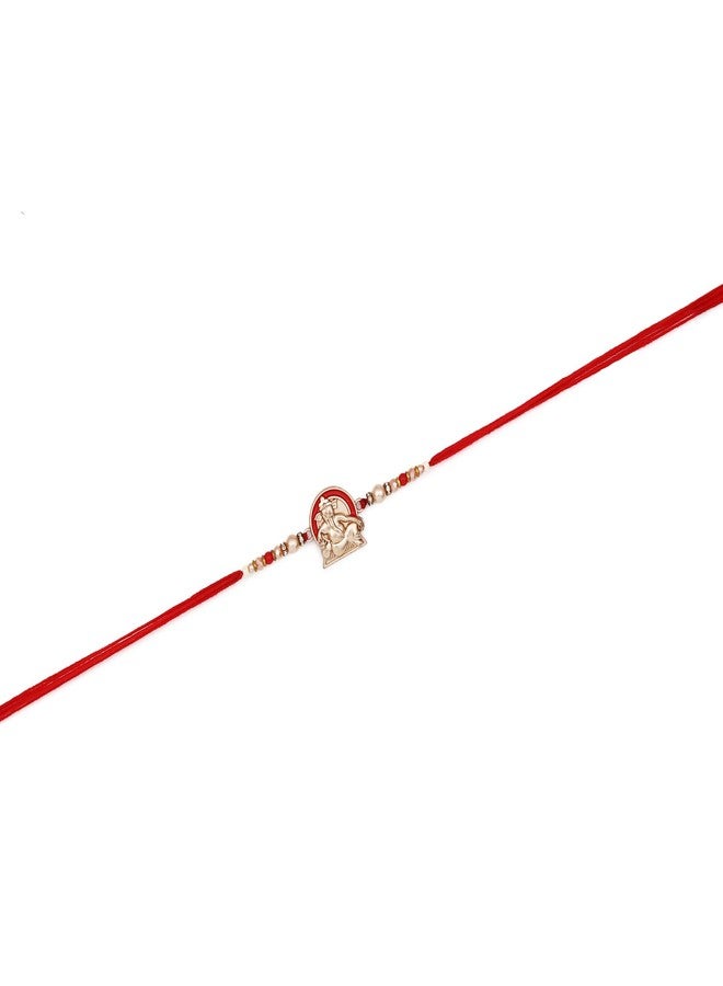 Sach Group Ganesh Ji Rakhi for Brother | Religious & Auspicious Rakhi | Multicolour Beaded Thread | Handmade Raksha Bandhan Gift (RAKHI-GANESH - Image 2