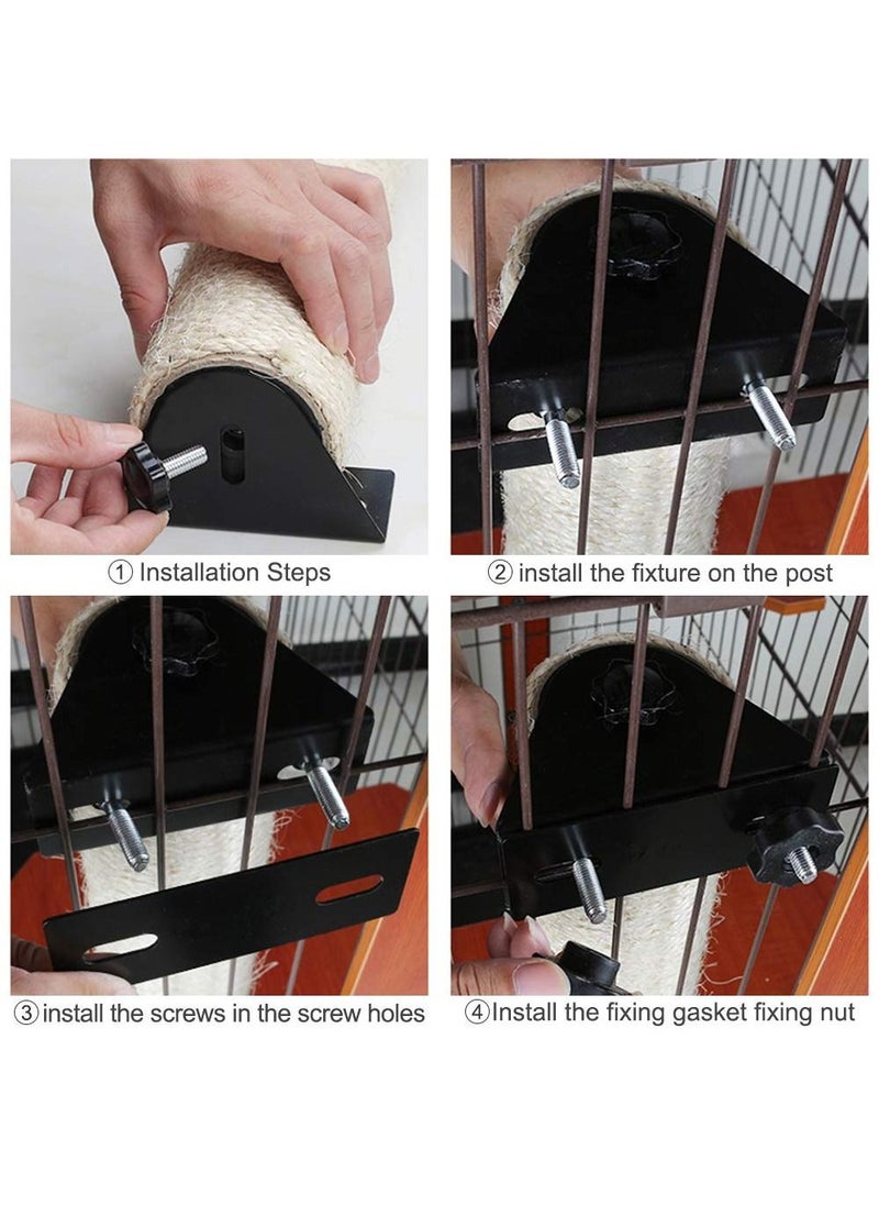 SYOSI - SYOSI Cat Scratching Post, Wall Mounted Cat Scratcher Grinding Claws Pole, Cat Tree Wall Mounted Flax Cat Scratch Post, Durable Cat Scratching Posts for Indoor Cat Cage (7 x 40 cm) - Image 1
