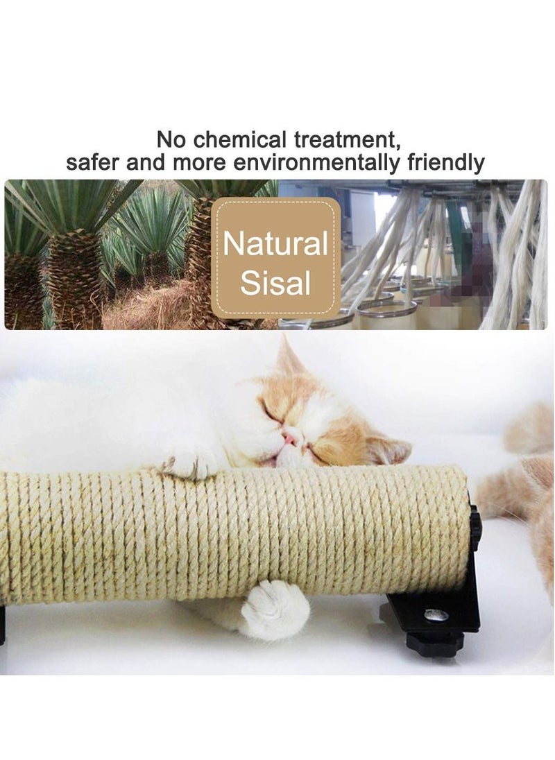 SYOSI - SYOSI Cat Scratching Post, Wall Mounted Cat Scratcher Grinding Claws Pole, Cat Tree Wall Mounted Flax Cat Scratch Post, Durable Cat Scratching Posts for Indoor Cat Cage (7 x 40 cm) - Image 1