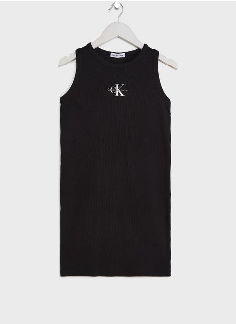 Kids Monogram Logo Dress