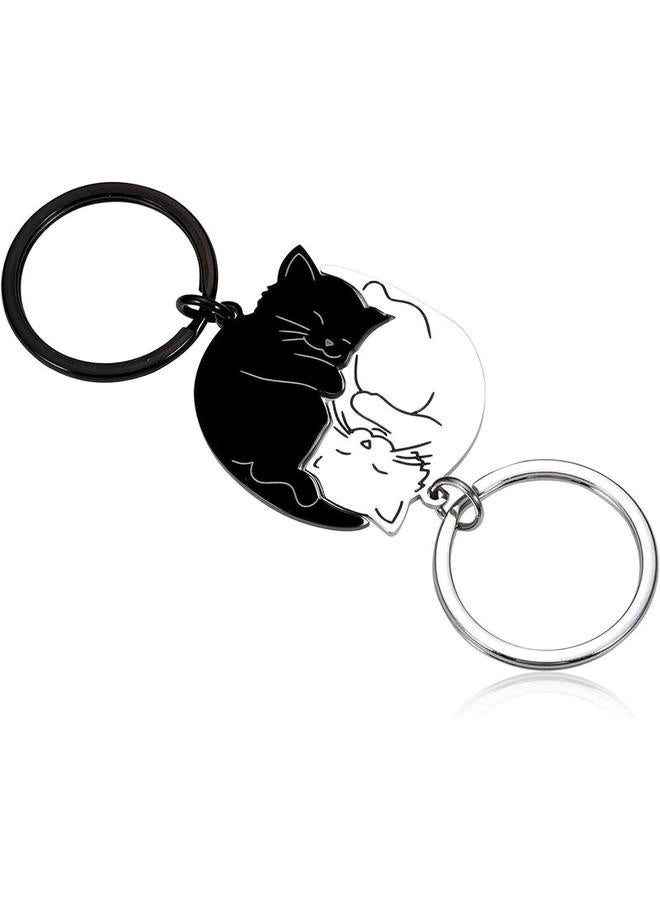 Couple Gifts Cute Keychain Gifts for Boyfriend Girlfriend Cat Lover Anniversary Valentine's Day Gift for Him Her Matching Keychains for Couples Husband Wife Fiancée Birthday - Image 5