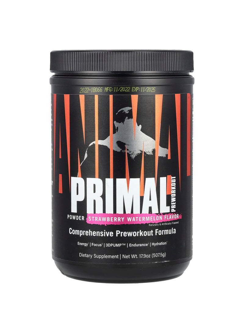 Primal Preworkout Powder, Strawberry Watermelon, 17.9 oz (507.5 g)