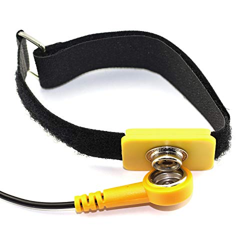 Tegg 1-Pack ESD Wrist Strap Adjustable Anti Static Bracelet with Grounding Wire Electrostatic Discharge Bands Static-Release Wristband with Clip - Image 2