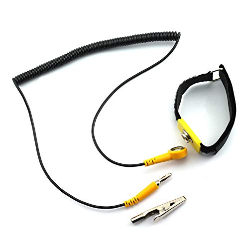 Tegg 1-Pack ESD Wrist Strap Adjustable Anti Static Bracelet with Grounding Wire Electrostatic Discharge Bands Static-Release Wristband with Clip - Image 5