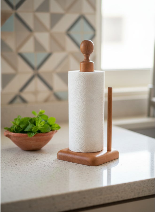 كذا هوم كاسا هوم حامل مناديل رول خشب منظم أساسي لمطبخ العائلة مصر - Image 1