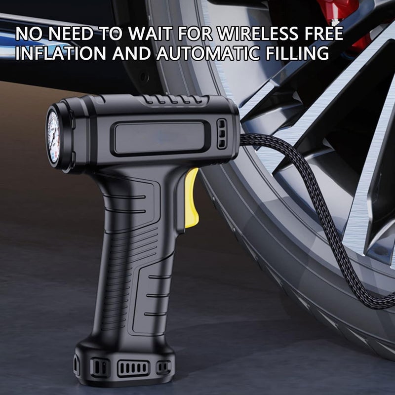 klarako A-ir Pump for Car Tires 12V Auto Tire Pump 150PSI Tire Inflator Portable A-ir Compressor with Digital Pressure Gauge with Emergency LED Light - Image 2