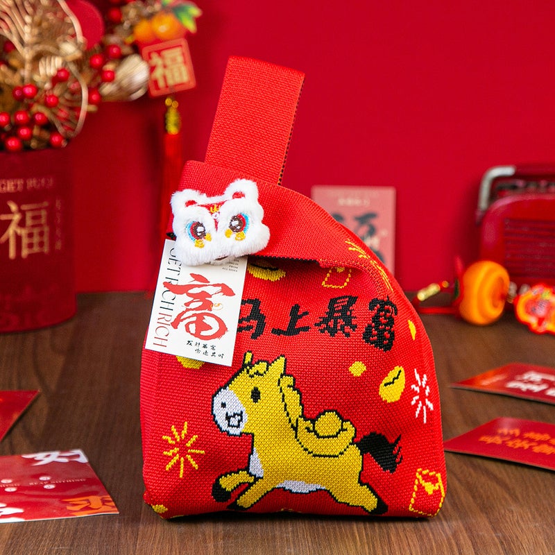 Chinese New Year Knitted Tote Bag - Image 4