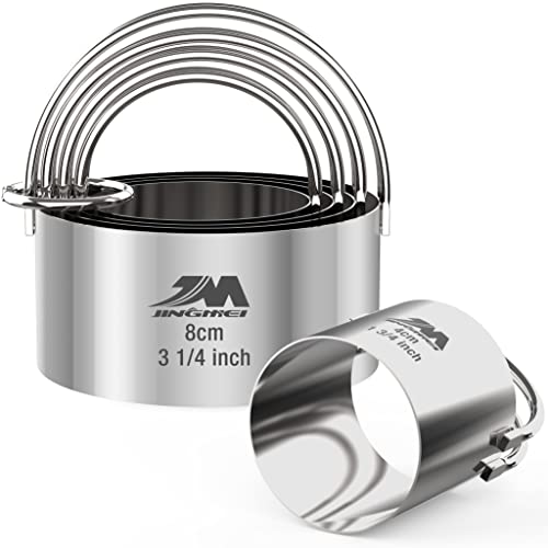 M JINGMEI Biscuit Cutter Set for baking (5 Pieces/Set), Round Cookies Cutter with Handle, Professional Baking Dough Tools - Image 1