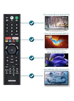 HuHa CtrlTV Remote for Sony Smart Bravia Remote, Sony Bluetooth Voice Search Mic Remote and Sony Smart Bravia Android TVs, Sony 4K UHD Crystal HDR TV, Sony OLED Ultra HDTV, XBR KDL Series TV, RMF-TX300U  - Image 2