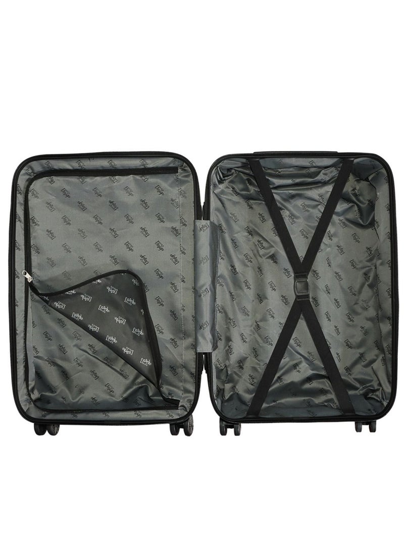 بيج ديزاين مجموعة حقائب السفر الصلبة من Biggdesign Moods Up، مصنوعة من مادة ABS بنسبة 100% مع عجلات دوارة 360 درجة، حقيبة سفر، نظام قفل TSA، خفيفة الوزن، 3 قطع، سعة حمل 20 - 30 - 45 كجم، لون ذهبي وردي - Image 3