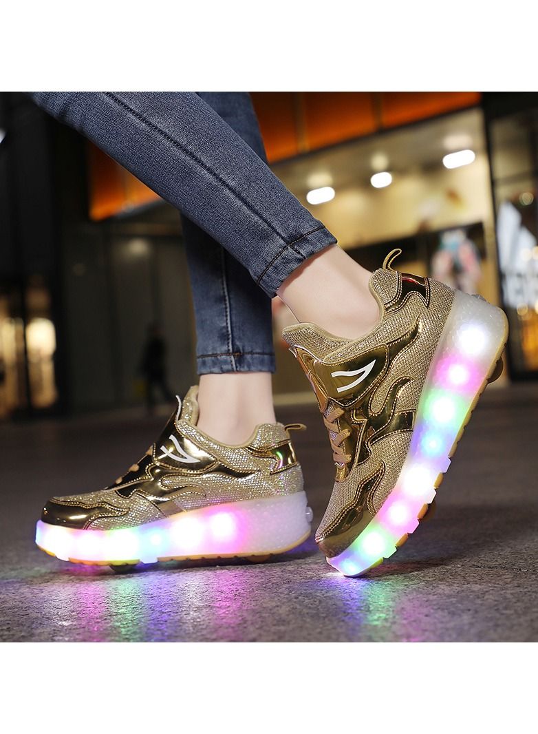 LED Flash Light Fashion Sneaker Skate Shoes with Wheels and Lightning-Designed Sole - Trendy and Eye-Catching for Men, Women, and Kids  - Image 5