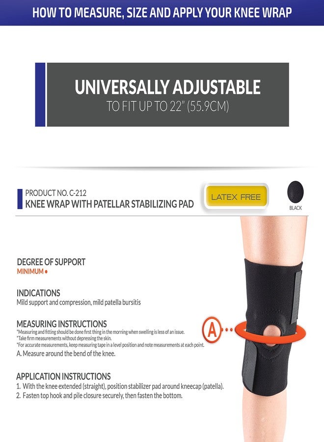 CHAMPION Knee Wrap Stabilizing Pad, Black - Image 2