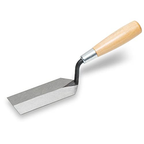 MARSHALLTOWN Margin Trowel, 5 x 2 Inch Blade, Spread Mortar and Tile Adhesive, Durable High Carbon Steel, Wood Handle, Tile Trowel, Made in the USA, 52 - Image 1