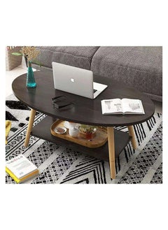DANUBE HOME Freya Coffee Table Multifunctional Living Room Desk Space Saving Center Table Modern Design Furniture For Home Living Room L 100 x W 50 x H 42 cm Black  - Image 1