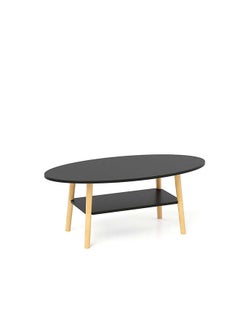 DANUBE HOME Freya Coffee Table Multifunctional Living Room Desk Space Saving Center Table Modern Design Furniture For Home Living Room L 100 x W 50 x H 42 cm Black  - Image 3