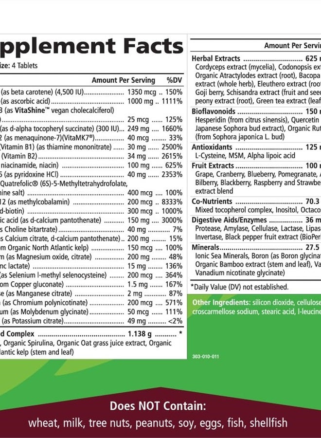 PURE ESSENCE LABS LifeEssence Multivitamin for Women and Men - Natural Herbal Supplement - Vitamin D, Vitamin D3, Vitamin B12, Biotin with Whole Foods (240 Tablets) - Image 5
