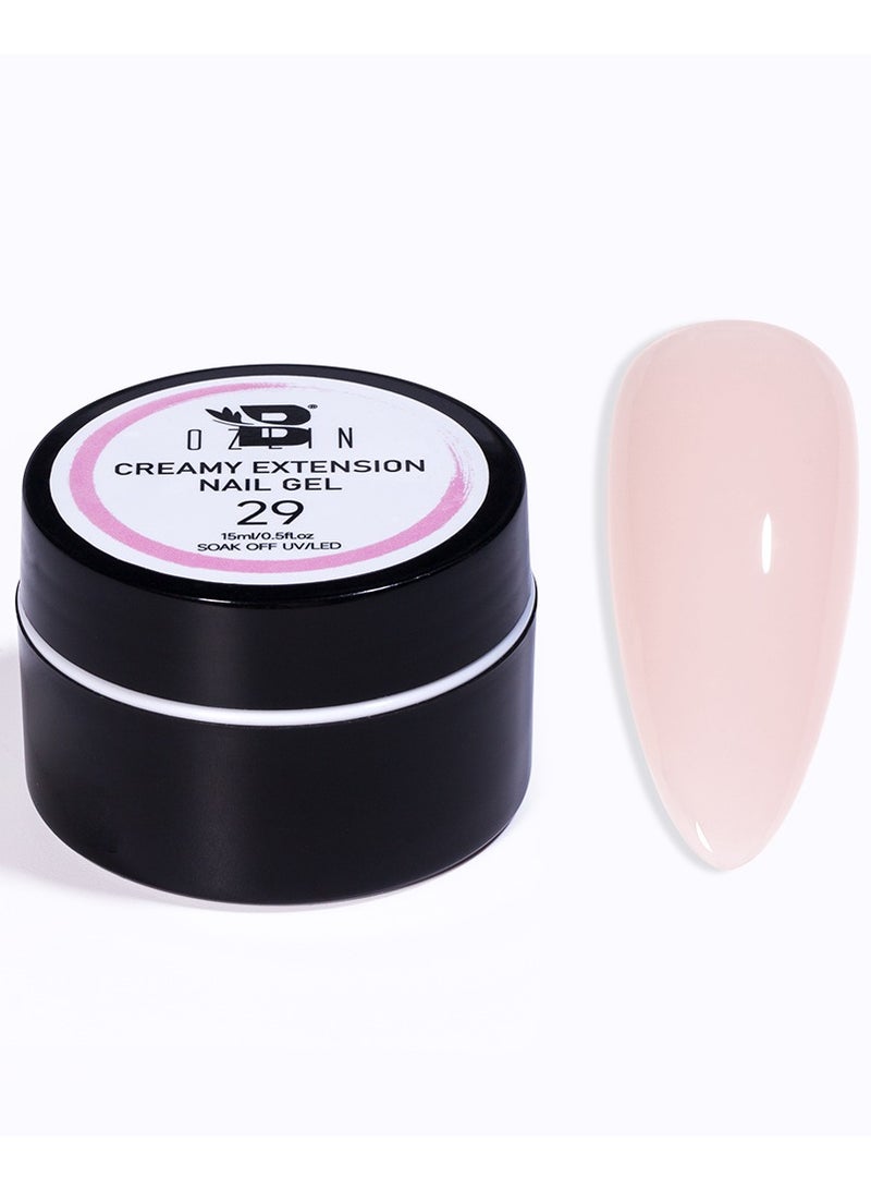 Bozlin Builder Gel 15 ml Builder Nail Gels, Nail Extension Tips (Requires Curing Under LED UV Lamp) Pink - Image 1